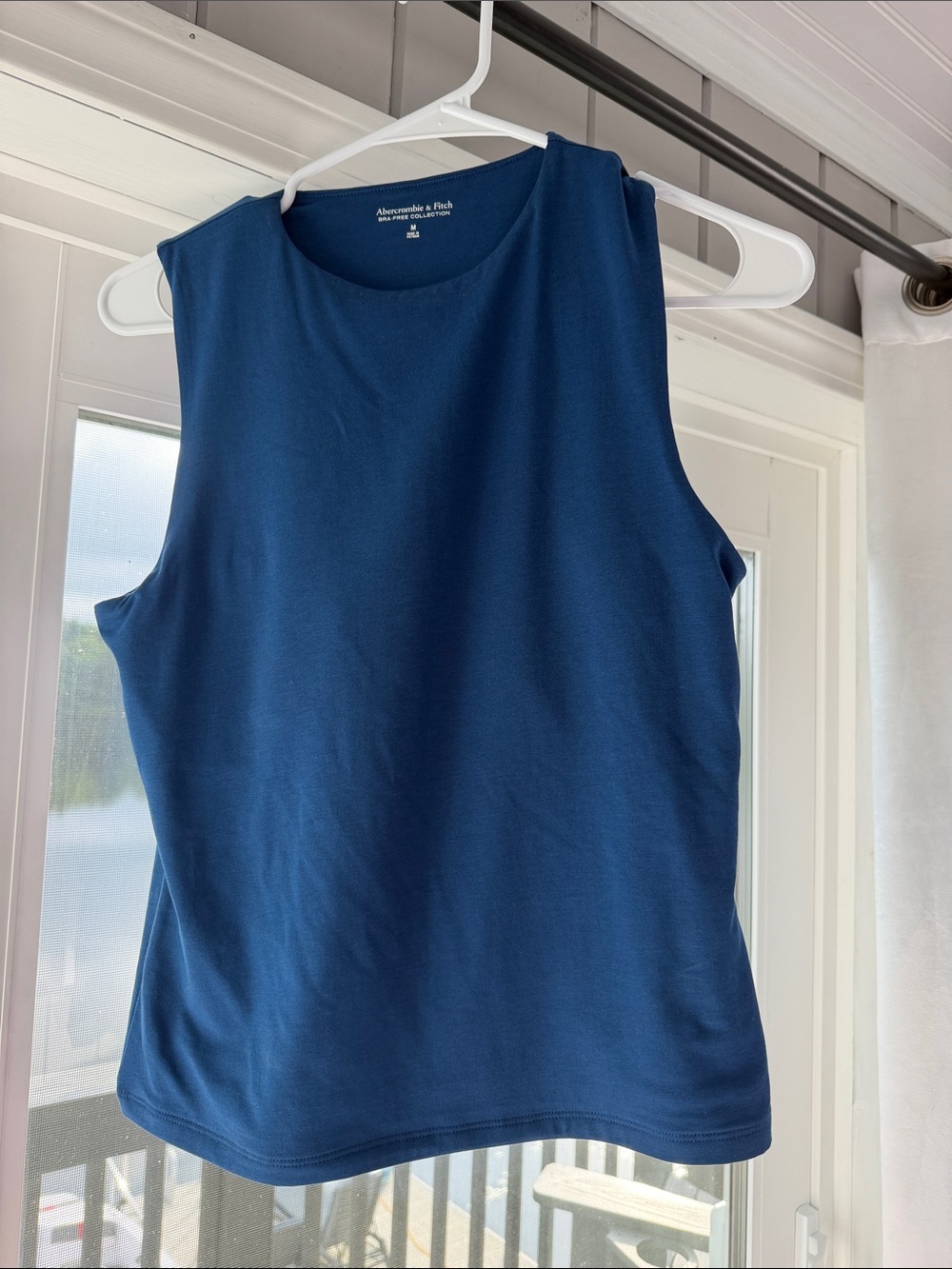 Abercrombie & Fitch Sleeveless Deep Blue Tank